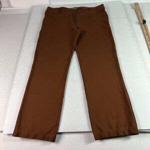 Betabrand Dress Pants Women's 35x28* 7 Pocket Straight Brown Stretch Yoga Tag XL